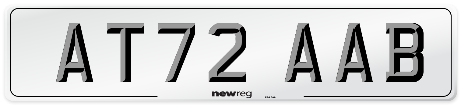 AT72 AAB Number Plate from New Reg